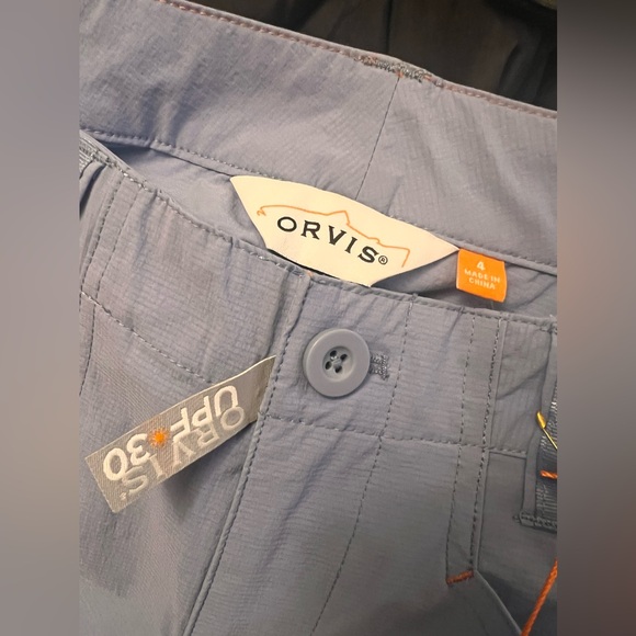 Orvis Women’s Trout Bum Shorts Size 4 Light Blue UPF 30 Blocks 97% Sun Outdoor - Picture 11 of 11